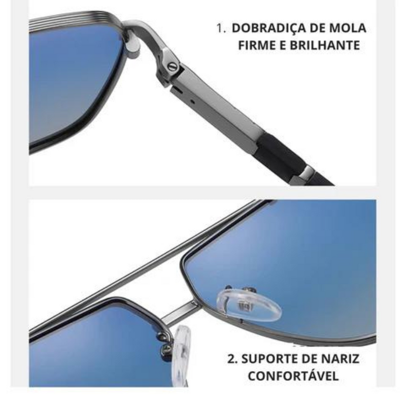 Óculos de Sol Unissex com Lentes Polarizadas UV400 - Frete Grátis